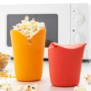 Składane Silikonowe Maszynki do Popcornu Popbox InnovaGoods (2 Sztuki)
