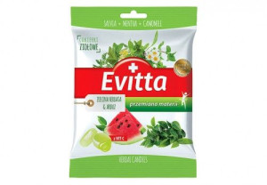 Evitta Cukierki bez cukru zielona herbata arbuz 60g