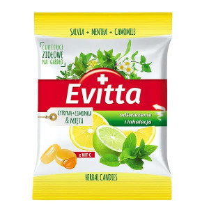 Evitta cukierki bez cukru cytryna-limonka- mięta 60 g
