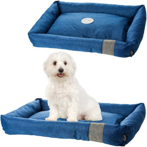Legowisko Dla Psa Kanapa Posłanie Sofa Kojec 55x39 cm Granatowe