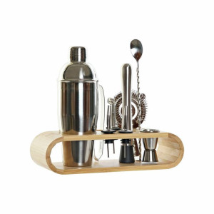 Zestaw do Koktajli DKD Home Decor Bambus Stal nierdzewna (9 pcs)