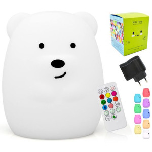 Lampka Nocna Nite Pets Miś Dla Dzieci Led Rgb +usb +pilot