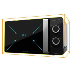 Mikrofalówka z Grillem Cecotec ProClean 3150 20 L 700W Czarny