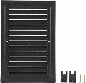 Kratka Wentylacyjna Prostokąt 140x210 14x21 Czarna
