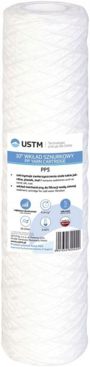 Filtr Do Wody Wkład 10 Sznurkowy 5 Mikron Pp5 Ustm