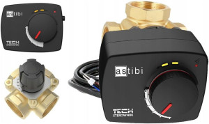 Zawór 4 Drogowy 3/4 + Siłownik 3 Pkt Tech Astibi