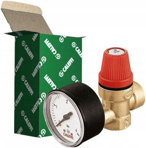 Zawór Bezpieczeństwa Z Manometrem Caleffi 1/2 3bar