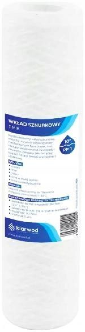 Filtr Do Wody Wkład 10' Sznurkowy 1 Mikron Pp1