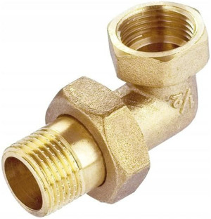 Śrubunek Mosiężny Mocny Z Oringiem 1/2 '' Kątowy