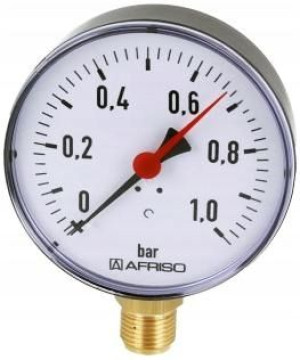 Manometr Radialny Dolny 1/2 80mm 0-1 Bar Rf Afriso