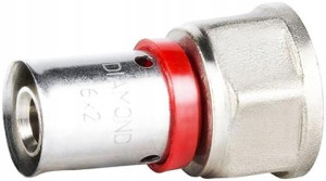 Złączka Zaciskana Pex 25 X 1 Gw Zaprasowywana