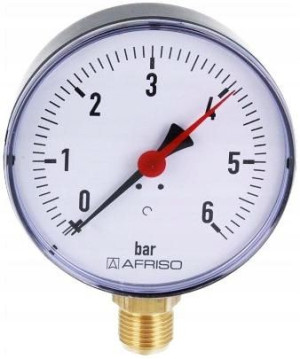 Manometr Radialny Dolny 1/2 100mm 0-6 Bar Afriso