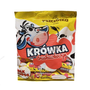 Pszczółka Cukierki Krówka mleczne o smaku truskawkowym 200 g