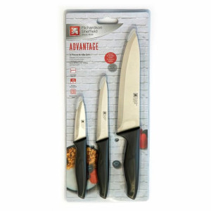 Zestaw noży Richardson Sheffield Advantage 3 Części Czarny Metal