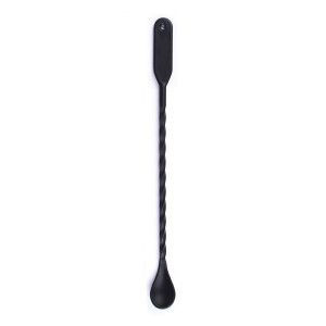 Łyżka Koktajlowa Koala Basic Uniwersalny Czarny Plastikowy (31 x 2,7 cm)
