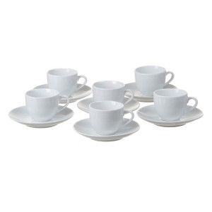 Zestaw filiżanek i talerzyków 6,2 x 6,2 x 5 cm Porcelana 6 Części