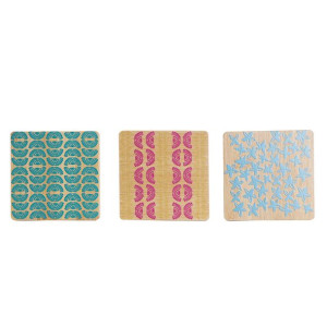 Podstawki DKD Home Decor Africa 10 x 10 x 1 cm (6 pcs)
