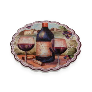 Podkładki na stół Versa Okrągły Wino Ceramika Korek (20 x 20 cm)
