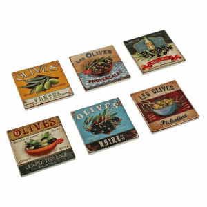 Podstawki Versa Olives (10 x 10 cm) (6 Części)