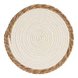 Podkładki na stół Biały Brązowy Naturalne Włókno (Ø 30 cm)