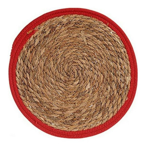 Podkładki na stół Brązowy Czerwony Naturalne Włókno (Ø 35 cm)