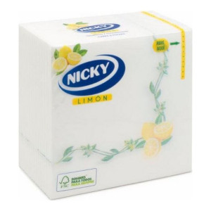 Serwetka Papierowa Nicky Maxi Biała Cytrynowa