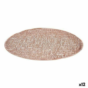 Podkładki na stół Różowy Plastikowy (Ø 38 cm) (12 Sztuk)