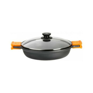 Garnek ze Szklaną Pokrywką BRA Efficient 1,5 L (Ø 20 cm) Czarny Metal