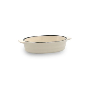 Garnek Quid Cocco Owalna Ceramika Biały (18 x 11 x 4 cm) (Pack 12x)