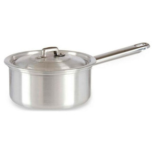 Garnek z Pokrywką Srebrzysty Aluminium 1 L (16 x 8 x 29 cm)