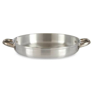 Głęboka Patelnia z Uchwytami Srebrzysty Aluminium (29 x 5 x 38 cm)