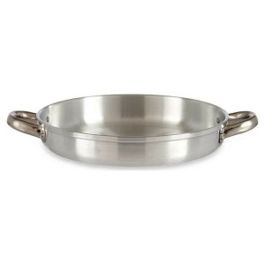 Głęboka Patelnia z Uchwytami Srebrzysty Aluminium (27 x 5 x 35,5 cm)