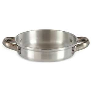 Głęboka Patelnia z Uchwytami Srebrzysty Aluminium (17 x 4 x 23 cm)