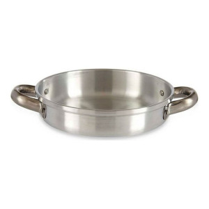 Głęboka Patelnia z Uchwytami Srebrzysty Aluminium (19 x 4,5 x 25,5 cm)