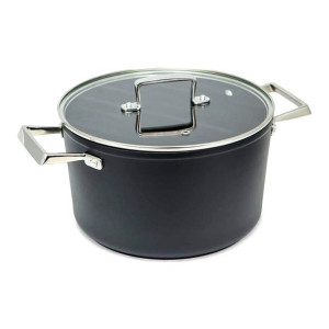 Garnek z Pokrywką Amercook Czarny Stal nierdzewna (Ø 20 cm)