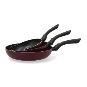 Set Patlni Quid Rubi 3 Części Tłoczone aluminium Bordeaux Bakelit
