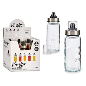Dozownik Szkło Stal Plastikowy (230 ml)
