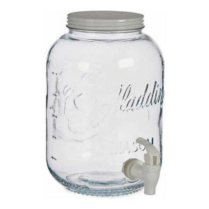 Dzbanek Przezroczysty Kran Metal Plastikowy Szkło (3800 ml)