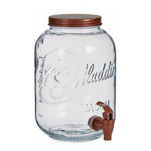 Dzbanek Przezroczysty Kran Metal Plastikowy Szkło (3800 ml)