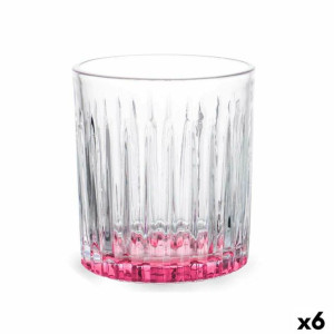 szklanka/kieliszek Exotic Szkło Różowy (330 ml) (6 Sztuk)