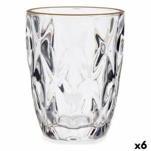szklanka/kieliszek Złoty Przezroczysty Szkło (270 ml) (6 Sztuk)