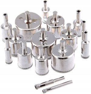 Otwornice diamentowe gres płytki 16 szt 6-68mm MTA