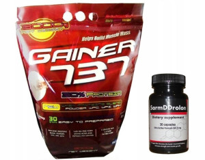 SarmDDrolon + Gainer 737 3kg zestaw na masę siłę