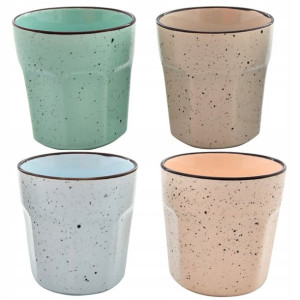 Kubki do kawy herbaty ceramika bez ucha 225ml 4szt
