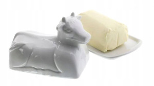Maselniczka ceramiczna biała COW DESIGN prezent