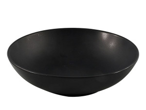 Talerz obiadowy głęboki czarny mat 20 cm ceramika