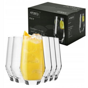 Szklanki wysoki do wody soku Krosno Ray 6szt 450ml