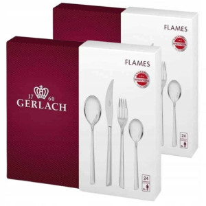 Sztućce Gerlach Flames 48el PUDEŁKO PREZENT połysk