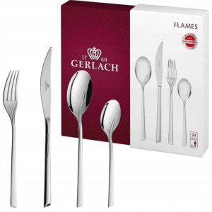 Sztućce Gerlach Flames 24el PUDEŁKO PREZENT połysk