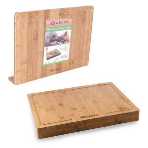 Bambusowa deska do krojenia na blat kuchenny Quttin (35 x 25 x 1,2 cm)